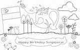 Singapore Coloring National Pages Colouring Template Designlooter Willow Contest Happy 305px 11kb sketch template