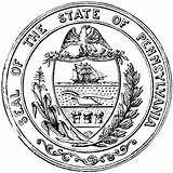 Seal Pennsylvania State Pa Commonwealth Flag Clipart Coloring Seals Pages Etc States Save Colony Medium Large Usf Edu sketch template