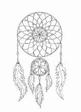Catcher Dream Coloring Pages Dreamcatcher Printable Drawing Easy Mandala Color Print Tattoo Line Kids Baseball Adult Dreamcatchers Adults Sheets Catchers sketch template