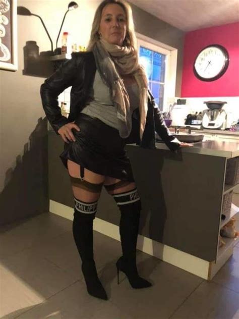 trashy whores wearing stockings and high knee boots 2