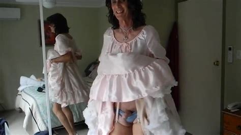 Crossdresser Jerking Off In Pink Dress 2 Free Gay Porn 1a