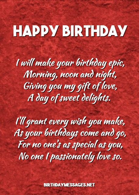 Romantic Birthday Poems Romantic Birthday Messages