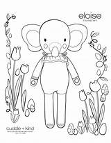 Eloise Crafts Elephant Cuddle sketch template