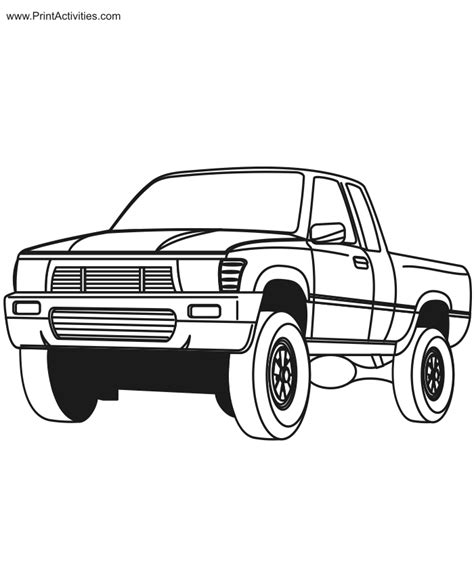 pickup truck coloring page  coloring sheet