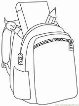 Bag Coloring Pages School sketch template