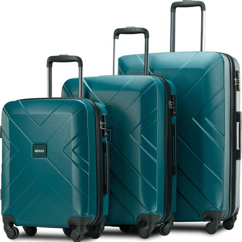 piece portable suitcase sets segmart lightweight hardshell