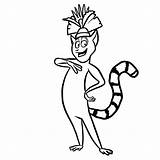 Madagascar Lemur Julien Król Kolorowanka Druku Madagaskar Malowanki Drukowanka Kiedy Tytułem Właśnie Występuje Bajkę Bajce Nasz Pewno Bohater Tej Obrazku sketch template