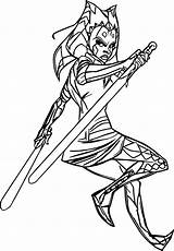 Ahsoka Tano Return Wecoloringpage sketch template