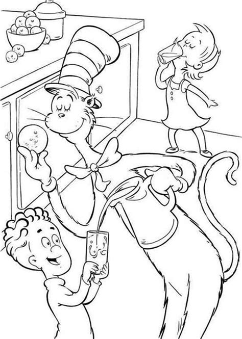 cat  hat coloring pages printable coloring pages