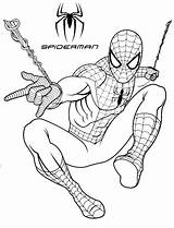 Coloring Spiderman Pages Web Shooting Kids Spider Choose Board Cartoon Bubakids sketch template