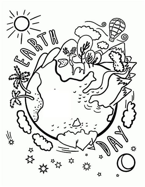 save  earth coloring pages coloring home