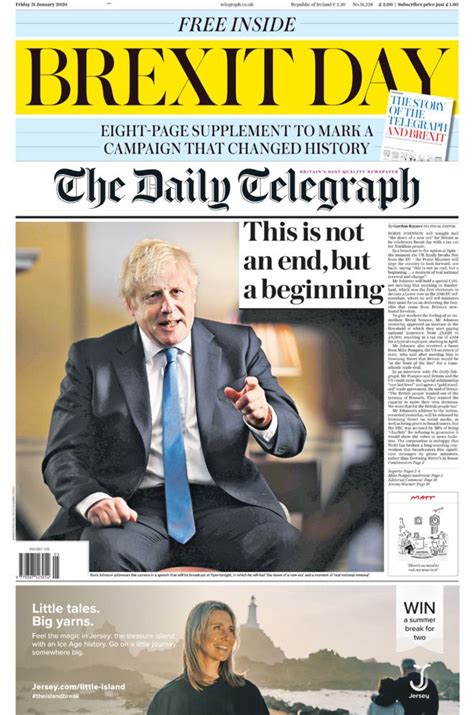 brexit    newspaper headlines  brexit day hail   dawn
