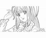 Misa Note Death Amane Coloring Pages Character Another sketch template