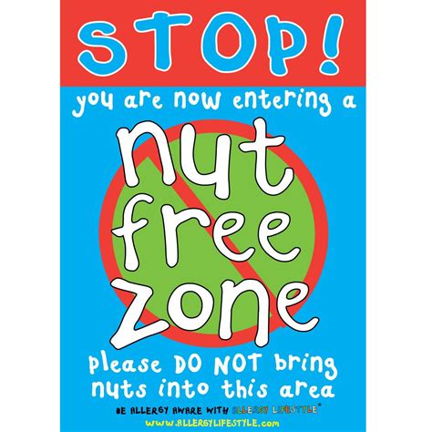 nut allergy alert poster nut  poster allergy awareness poster