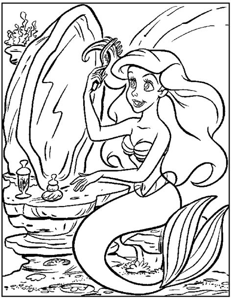 mermaid coloring pages  coloringkidsorg