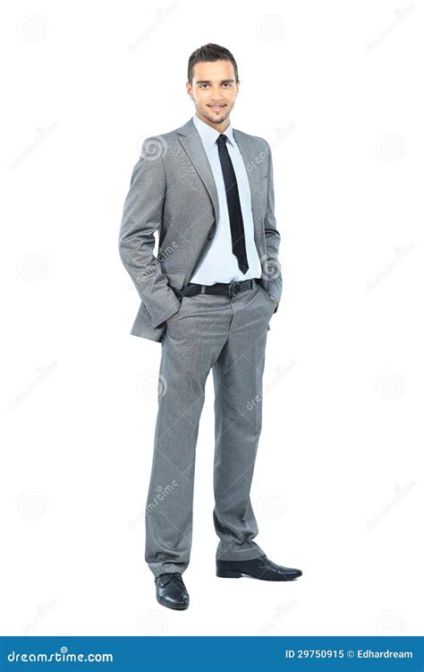 full body portrait  happy smiling business man stock image image   friendly
