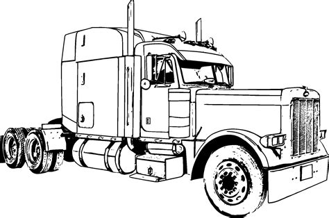 big rig truck coloring page poster etsy canada