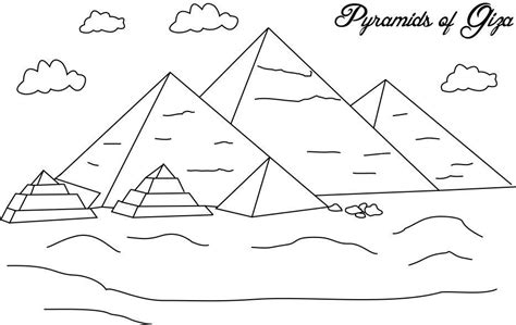 pyramids  giza coloring page  kids