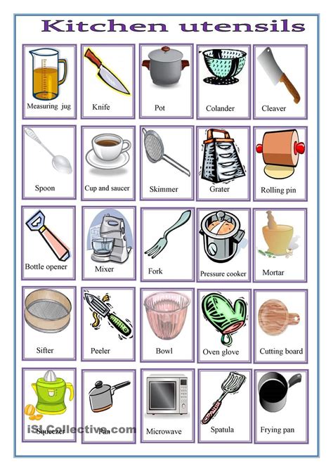 printable cooking school worksheet  kindergarten