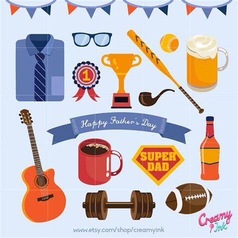happy father s day digital vector clip art fathers day