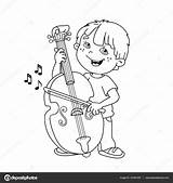 Coloring Cello Template sketch template