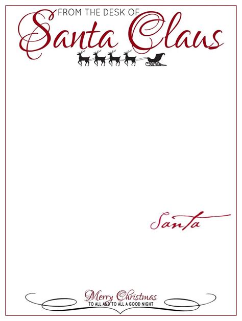 desk  letter head  santa claus happy holidays pinterest