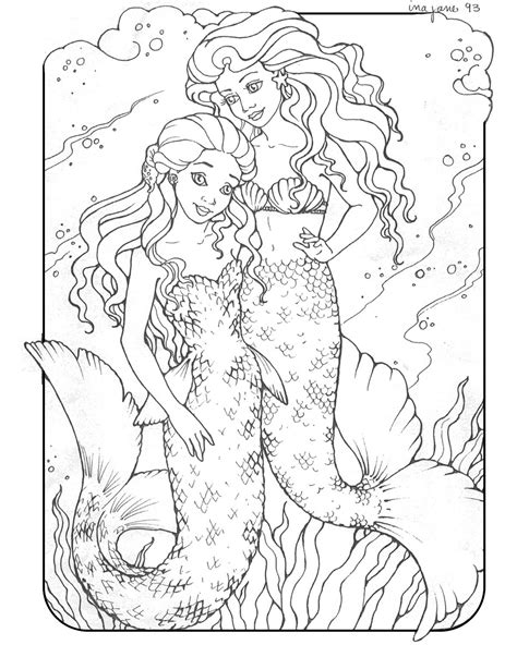 fantasy mermaid coloring pages  adults mermaid  boat mermaids
