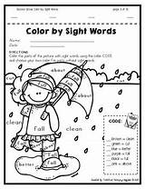 Spring Sight Color Words Grade 3rd Edition Bundle Worksheets Kindergarten Followers sketch template