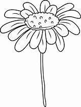 Daisy Clip Clipart Coloring Flower Outline Cliparts Pages Line Sweetclipart Library Clipground sketch template