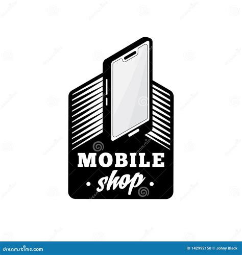 mobile shop logo design template mobile phone vector  illustration
