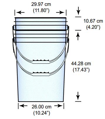 gallon bucket dimensions  gallon ideas