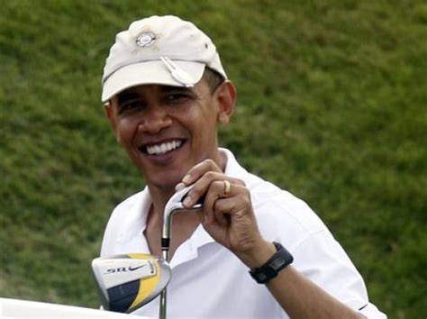 obama concedes heading off to play golf after beheading contrast might
