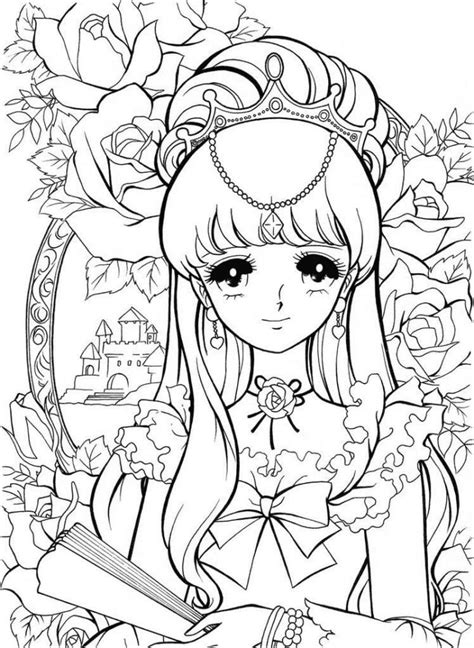 anime princess coloring page  printable coloring pages