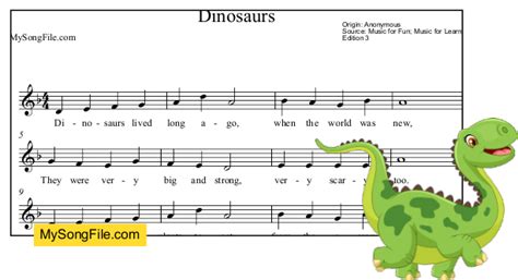 dinosaurs  song file