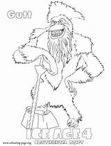 Ice Age Coloring Pages Captain Colouring Gutt Shira Ellie Shera Drift Continental Character Popular Print Movie sketch template