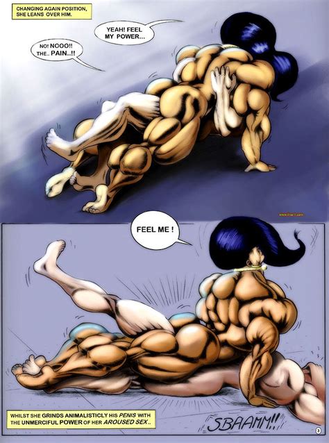 cartoon female muscle domination anime