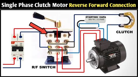 single phase motor reverse  connection  changeover switch single phase motor