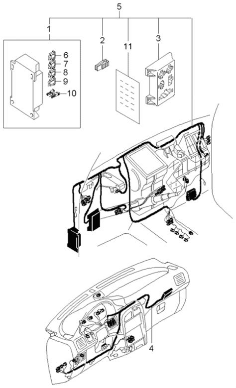 dashboard wiring harnesses  kia sportage