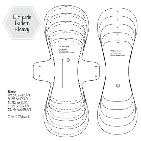 heavy flow menstrual cloth pads  sewing pattern etsy australia