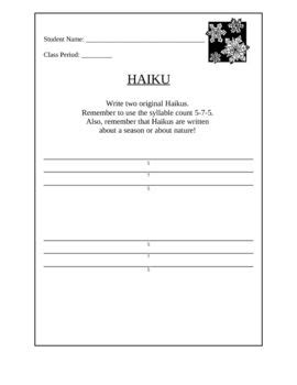 haiku worksheet haiku haiku poems worksheets