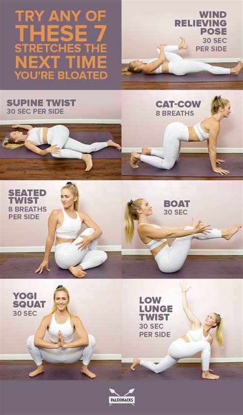 belly bloat feel  asap   stretches easy yoga