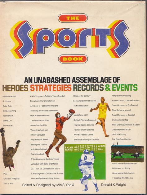 sports book  yee min  wright donald  editors hardcover