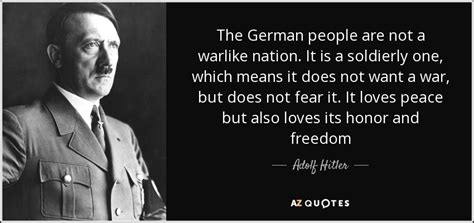 adolf hitler quote  german people    warlike nation