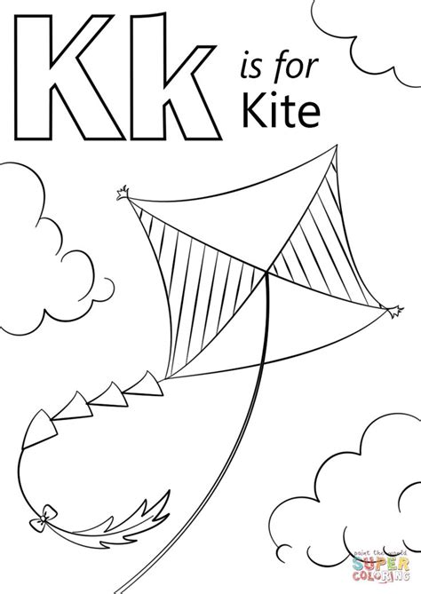 kite super coloring abc coloring pages preschool coloring