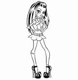 Coloring Monster High Dolls Pages Popular sketch template