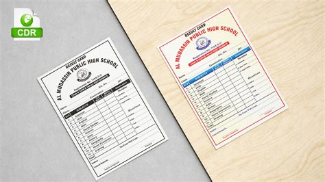 school result card design cdr template graphics inn