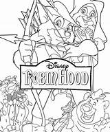 Robin Hood Coloring Disney Pages sketch template