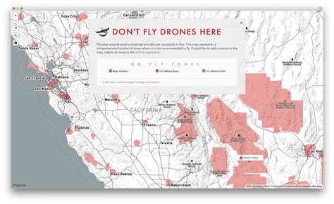 comprehensive map  americas  fly drone zones industry tap