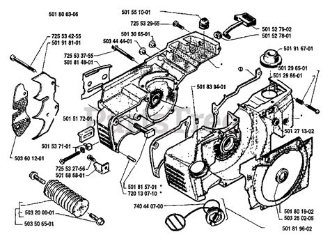 Husqvarna 288 Husqvarna Chainsaw 1989 02 Crankcase Assembly Parts