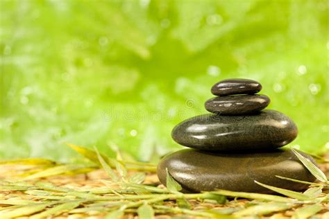 spa massage hot stones  green environment stock image image